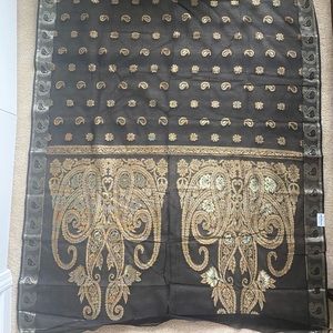 Never worn black and gold saree